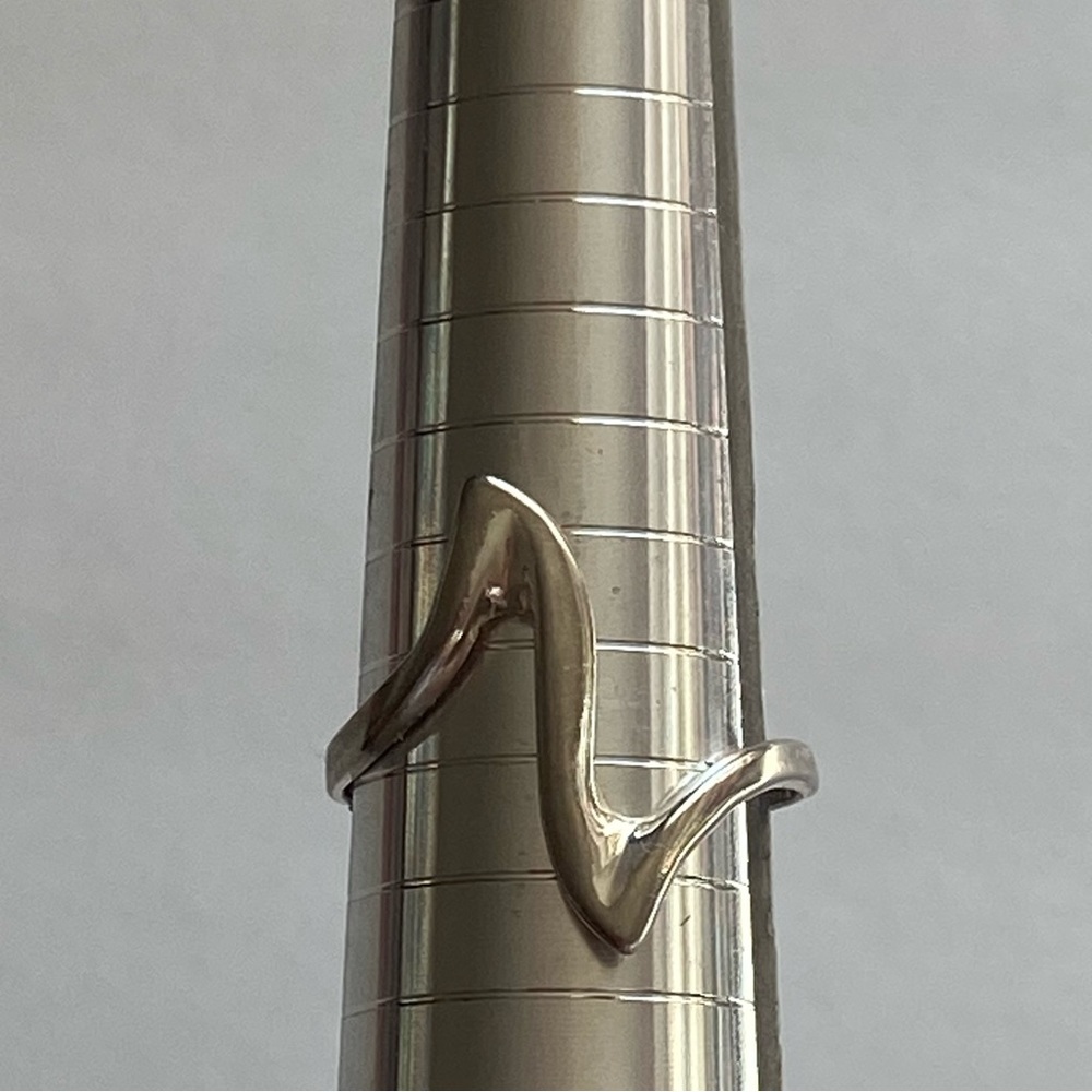 Silver .925 Stackable Wavy Ring - image 2